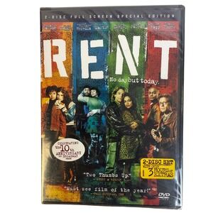 RENT 2-Disc Full Screen Special‎ Edition DVD Movie Musical 10th Anniversary